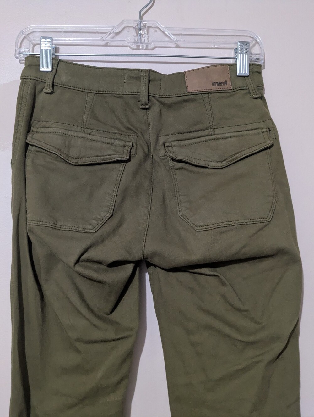 Mavi Ivy Olive Green Cargo Mid-Rise Slim Fit Twill Pants Size 26/28 Excellent! - Picture 11 of 16